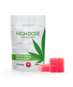 High Dose Fruit Gummies Sativa (THC 200 mg) Sour Cherry
