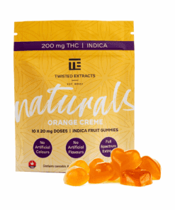 Orange Creme Twisted Naturals Gummies (200mg THC, Indica)