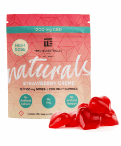 Strawberry Creme High Dose Twisted Naturals Gummies (1200mg CBD)